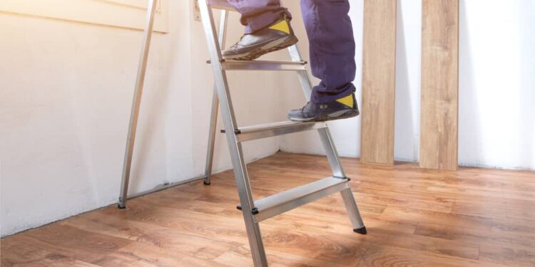 Safety precaution for using a Step Ladder at home